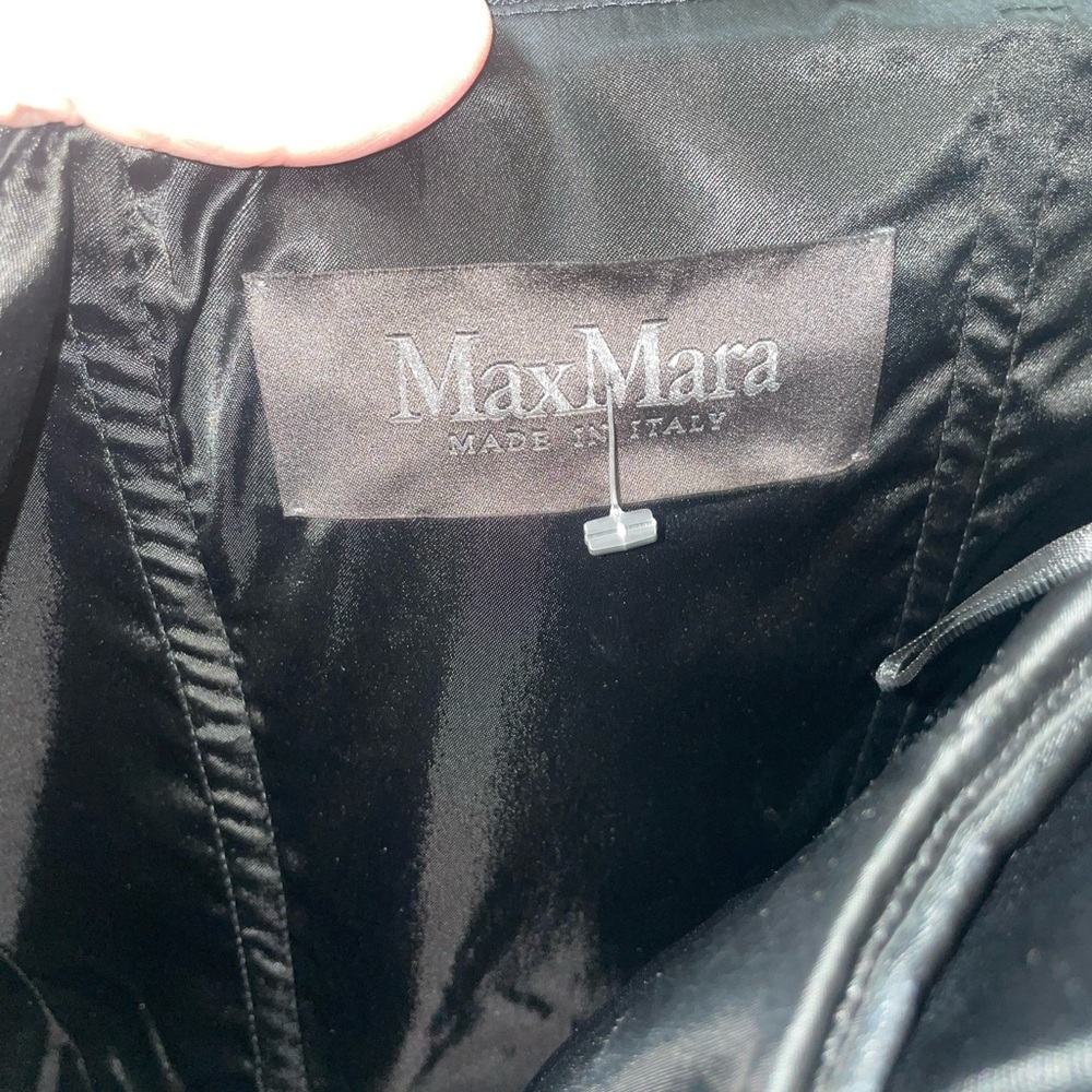 Max Mara Italy Pianoforte Dress 8 Black Cocktail Party Black Tie Silk Prom - Picture 14 of 15